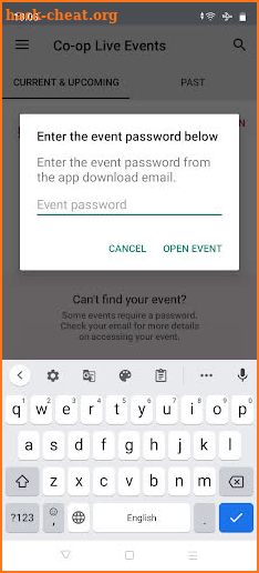 Co-op Live Events screenshot