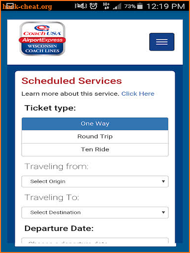 Coach USA Airport Express screenshot
