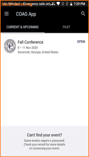 COAG Conference screenshot