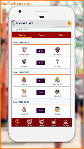CoalaScore - LiveScore soccer: 2018 - 2019 screenshot