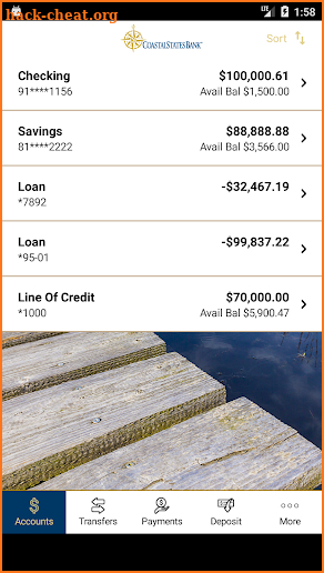 CoastalStates Bank screenshot