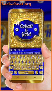 Cobalt and Gold Keyboard Theme screenshot