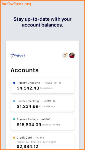 Cobalt Mobile Banking screenshot