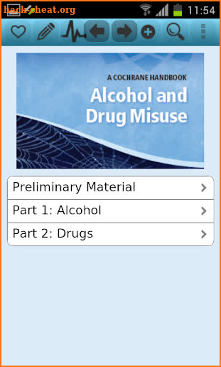Cochrane Handbook Alcohol & Dr screenshot