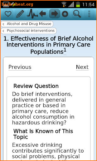 Cochrane Handbook Alcohol & Dr screenshot