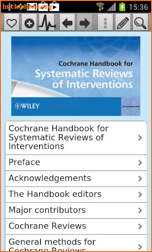 Cochrane Handbook System Rev screenshot