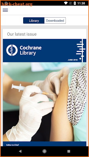 Cochrane Library screenshot
