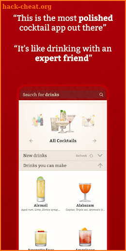 Cocktail Party: Drink Recipes & Ingredient Library screenshot