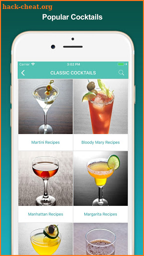 Cocktail Recipes, mixed drinks screenshot