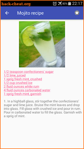 Cocktail recipes offline app. Cocktail & mocktail. screenshot