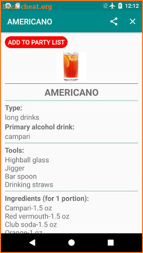 Cocktails Guide PRO (more functions without ads) screenshot