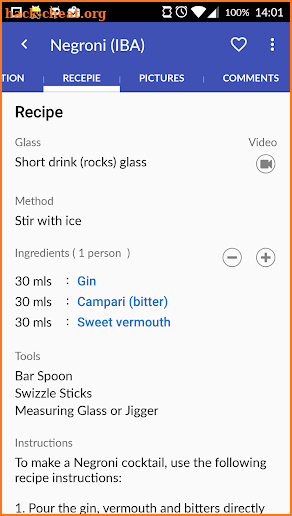 Cocktails Guru (Cocktail) App screenshot
