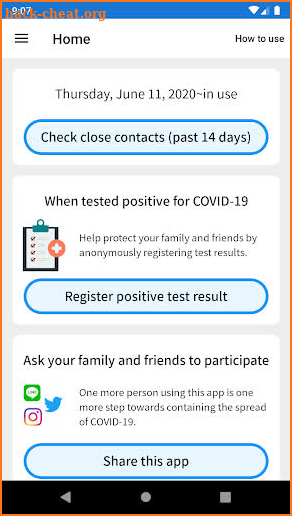 COCOA - COVID-19 Contact App screenshot
