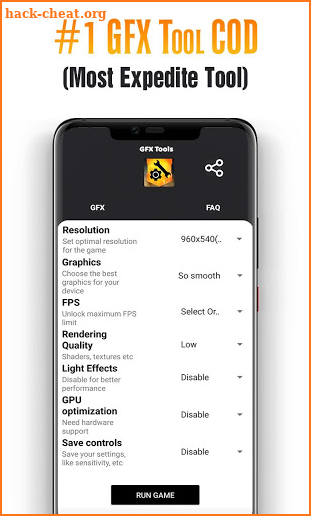 COD GFX Tool  #1 GFX Tool (With Advance Settings) screenshot