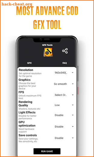 COD GFX Tool  #1 GFX Tool (With Advance Settings) screenshot