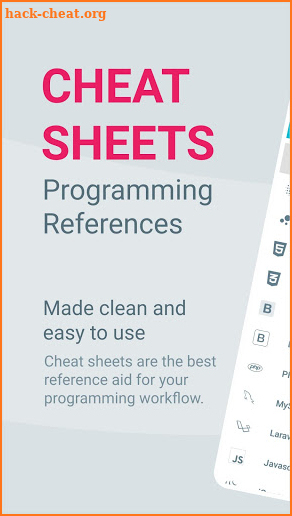 Code Cheat Sheets - Programming References screenshot