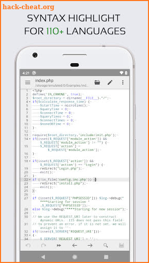 Code Editor screenshot