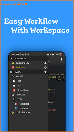 Code editor - Edit JS, HTML, CSS, Files screenshot