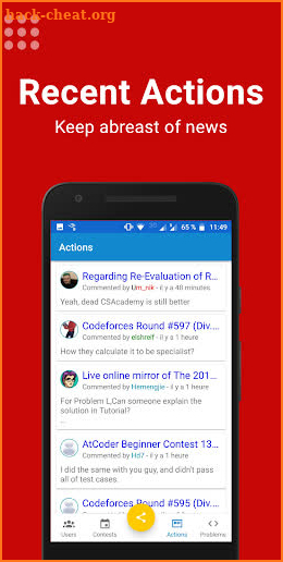 Codeforces Watcher - Users, Contests, News screenshot