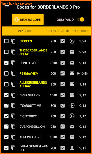 Codes for Borderlands 3 Pro screenshot