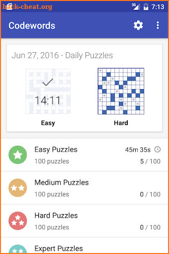 Codeword Puzzles (Crosswords) screenshot
