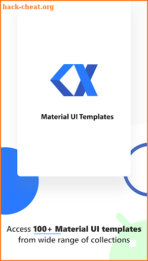 CodeX - Android Material UI Templates screenshot