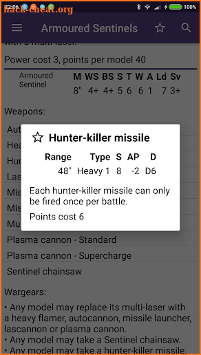 Codices40k - Warhammer 40k guide app (8th edition) screenshot