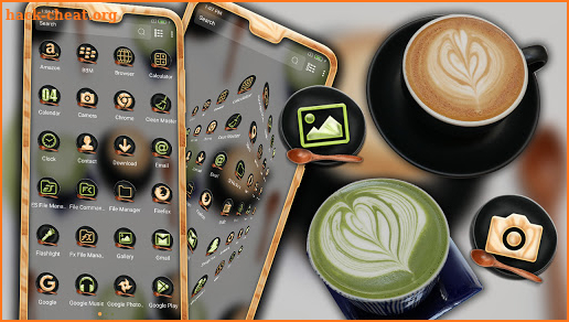 Coffee Heart Launcher Theme screenshot
