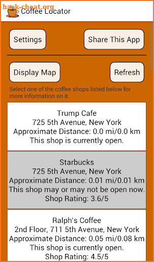 Coffee Locator Pro screenshot