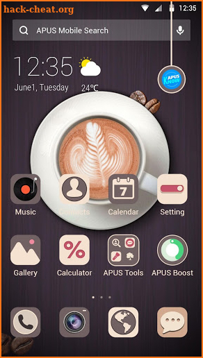 Coffee time APUS Launcher Theme screenshot