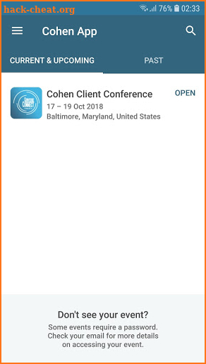 Cohen Conference App screenshot