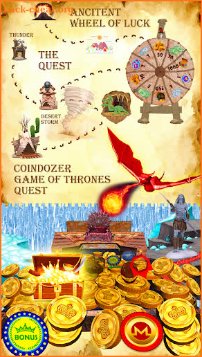 Coin Dozer Game Of Thrones Quest screenshot