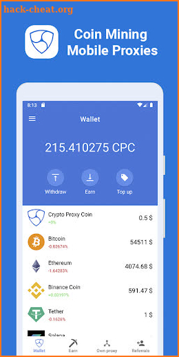 Coin Mining – Mobile Proxies screenshot
