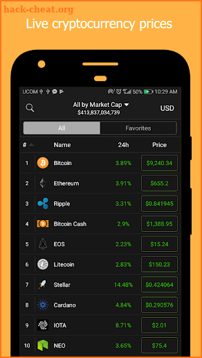 Coin Stats - Bitcoin and Altcoin prices screenshot