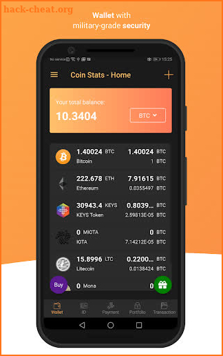 Coin Stats Bitcoin & Cryptocurrency Wallet screenshot