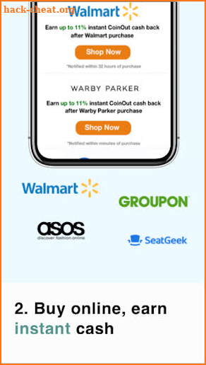 CoinOut - Cash Back Anywhere screenshot