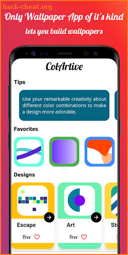 Colartive - Color Wallpaper Generator screenshot