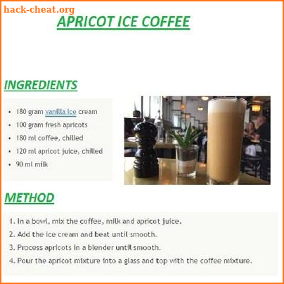 Cold Coffee English Recipes screenshot