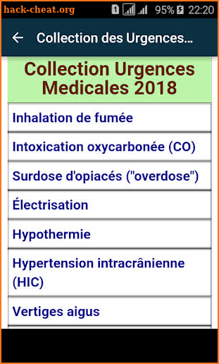 Collection des Urgences Médicales 2018 screenshot