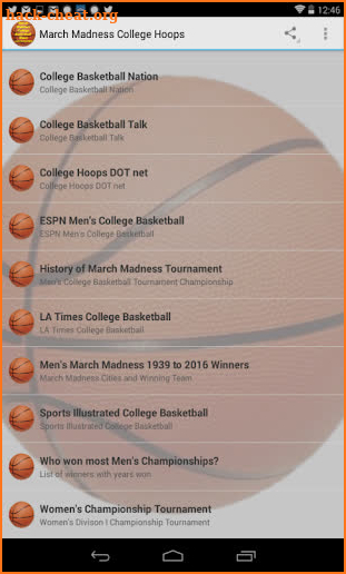 College Basketball Sports News screenshot