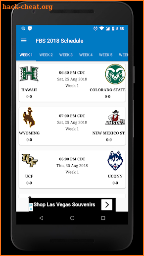 College Football Schedule & Scores screenshot