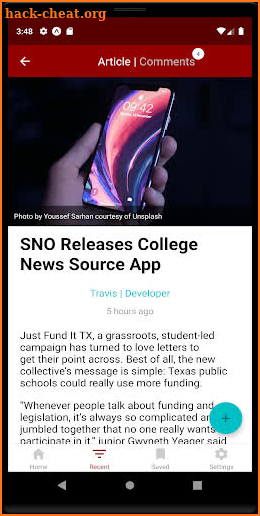 College News Source screenshot