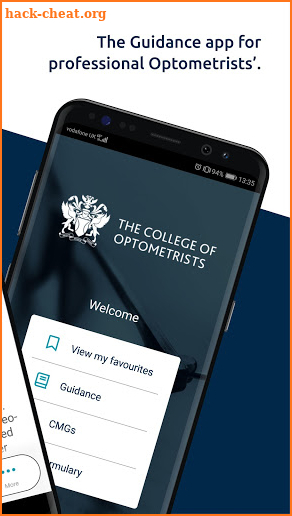 College of Optometrists screenshot