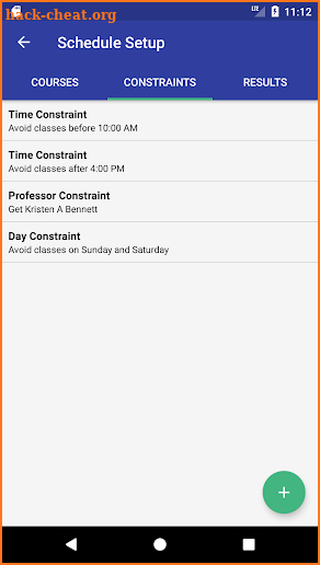 College Schedule Builder screenshot
