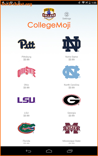 College Stickers & Emojis 2017 screenshot