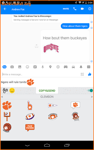 College Stickers & Emojis 2017 screenshot