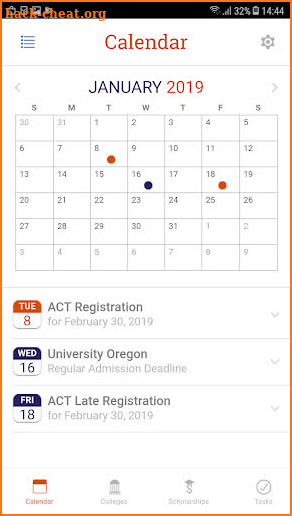 CollegeData Deadlines screenshot