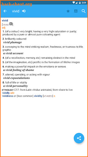 Collins English Dictionary screenshot