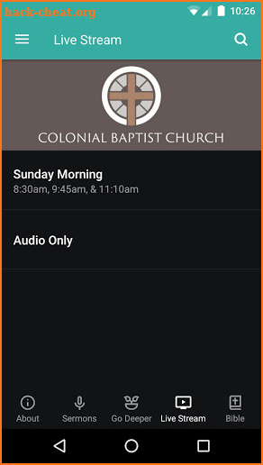 Colonial Baptist Church screenshot