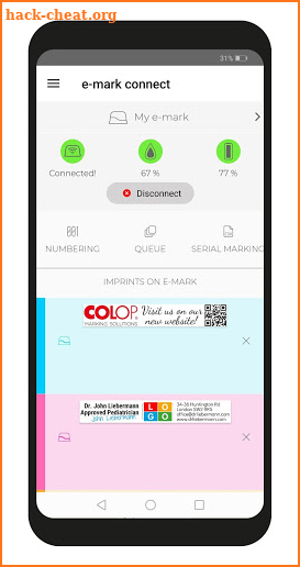 COLOP e-mark screenshot